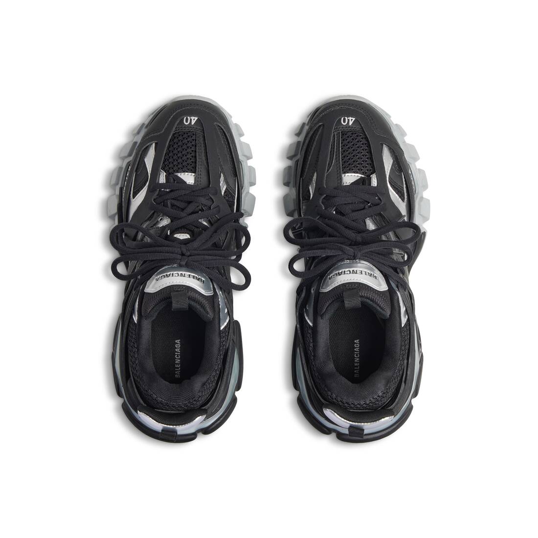 Men’s Track Sneaker in Black/silver - Image 6